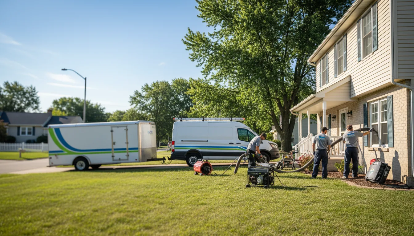 Flooded Basement Restoration And Cleanup With Repair in South Bend, IN near me